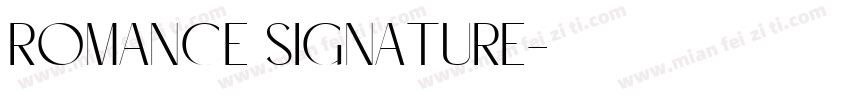 romance signature字体转换